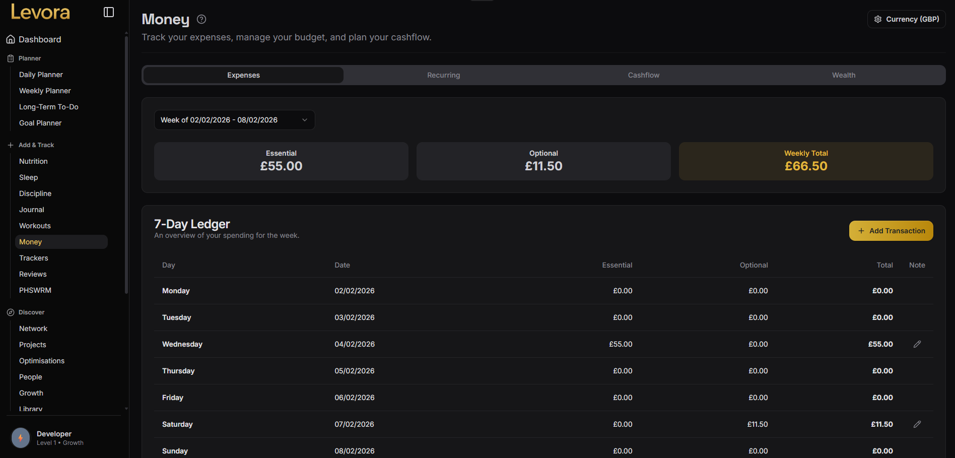 Money Logs and Investments feature screenshot